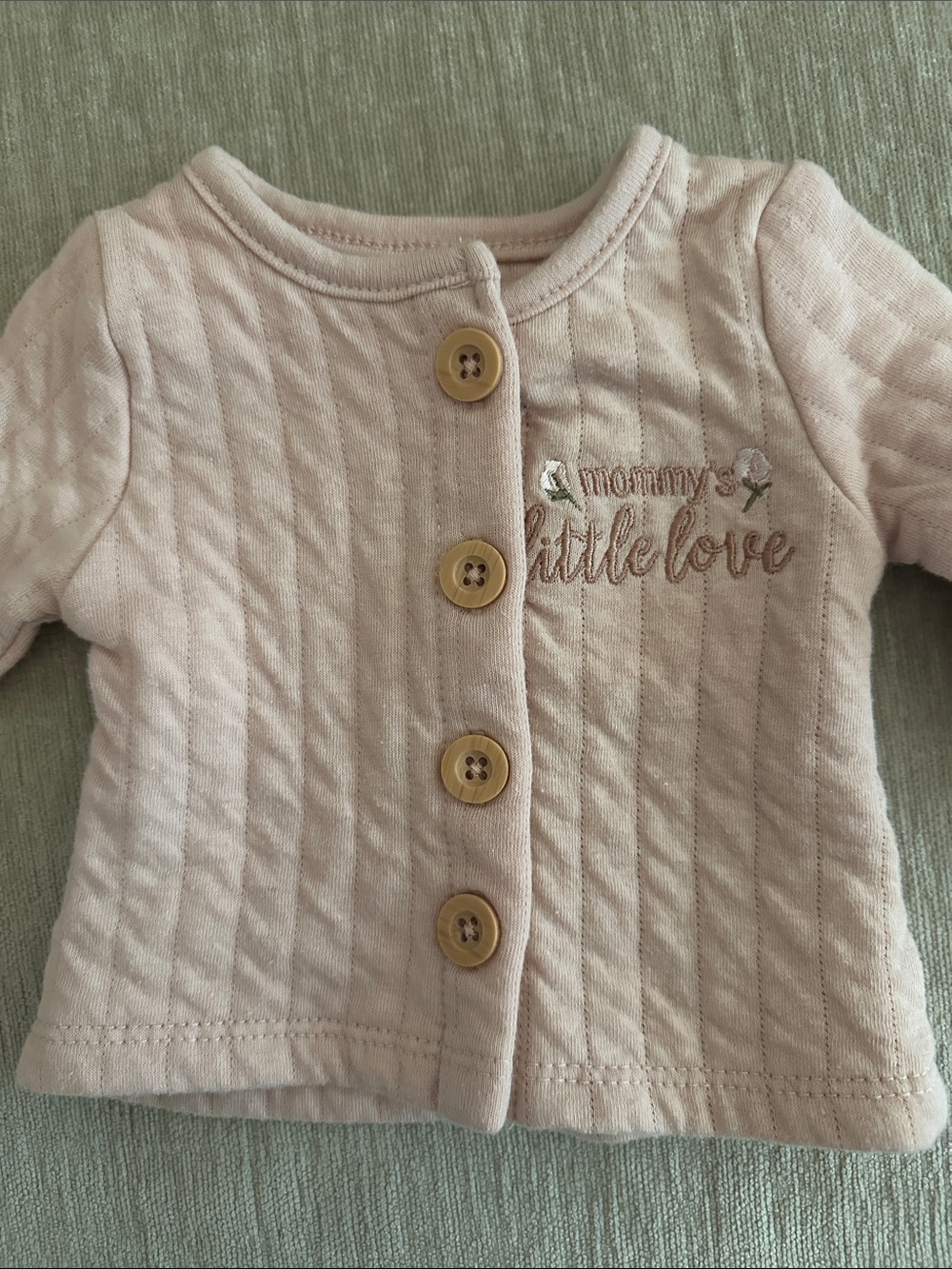 Baby Quilted Button-Front Top - Light Pink